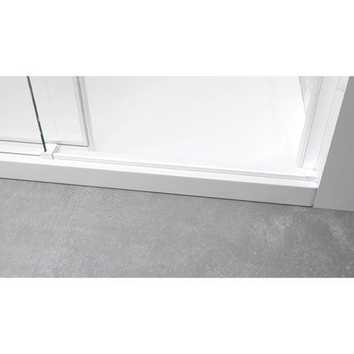 Białe drzwi prysznicowe do wnęki 115-120 cm rozsuwane szkło 8 mm KZ09C