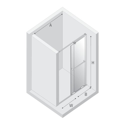 Smart Light Gold New Trendy złote drzwi prysznicowe wnękowe rozsuwane 120 cm EXK-6685