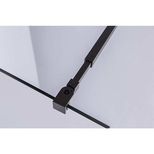 Czarna ścianka prysznicowa 120 cm SH07FB szkło 8mm