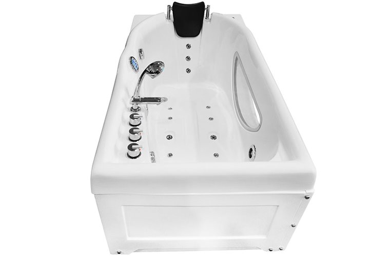 Wanna z hydromasażem Spa przyścienna 170x87 cm MO-1634HC