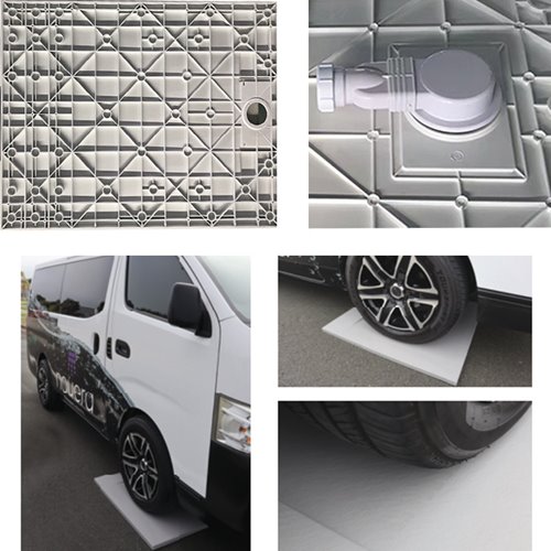 Czarny brodzik prysznicowy prostokątny o strukturze kamienia 130x90 cm Riko Hydrosan