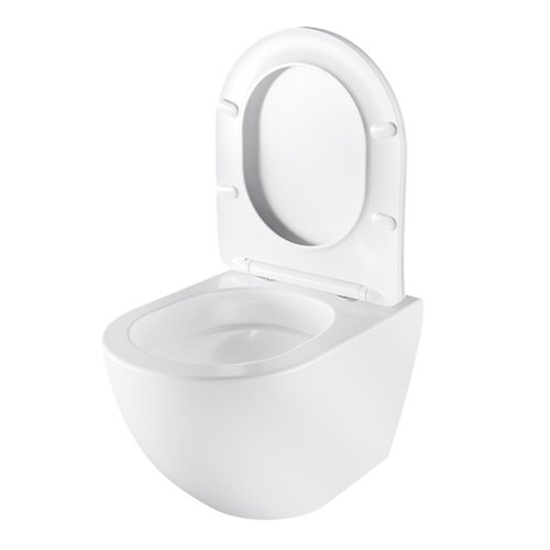 Zestaw podtynkowy stelaż GEBERIT DUOFIX + miska FLOW-WH-TR-03 + przycisk DELTA 02 chrom