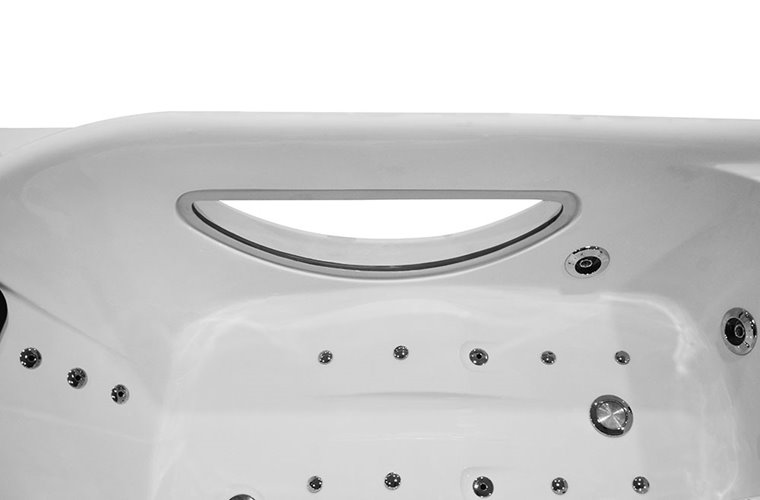 Wanna z hydromasażem Spa przyścienna Turbo+ 170x87 cm MO-1634