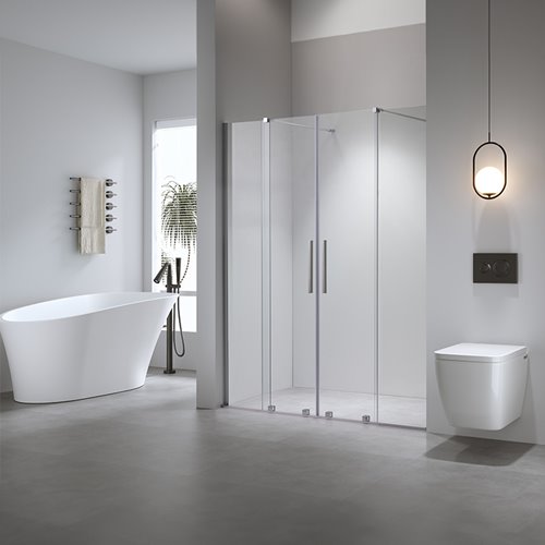 Drzwi prysznicowe rozsuwane szkło 8 mm szerokość 160 cm ASTRA-CH-DUO-160