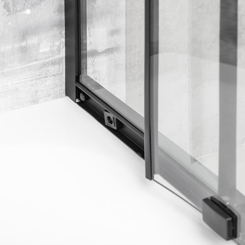 Kabina prysznicowa czarny profil 80x80x185 cm Aruba BL Kerra