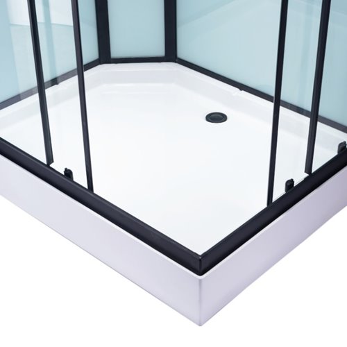 Kabina prysznicowa zabudowana na niskim brodziku prostokątna 120x80 Alma Prawa