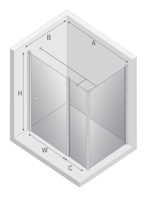 Kabina prysznicowa prostokątna 90x80 K-0716 New Soleo New Trendy