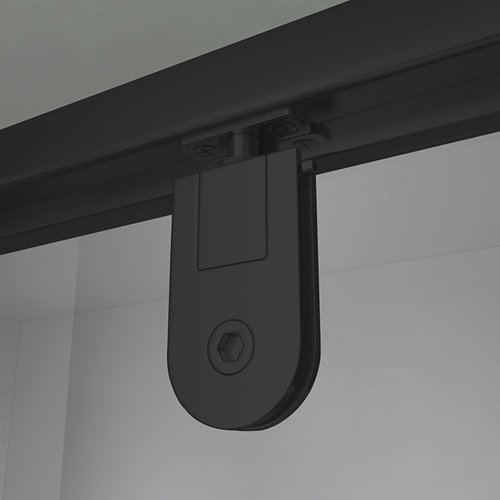 Drzwi prysznicowe uchylne do wnęki kolor profili czarny mat 80 cm ZES-KZ18B-BL-80 zdjęcie 6