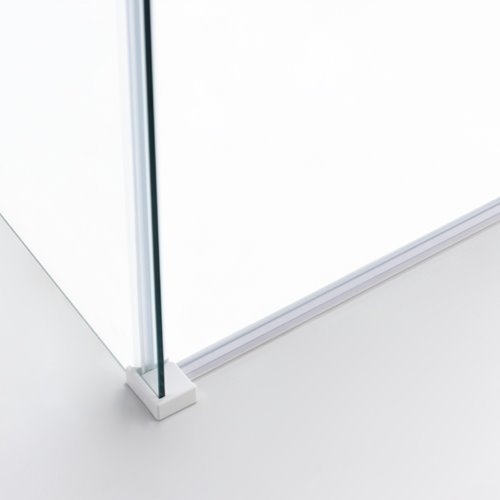 Biała kabina prysznicowa szkło 8 mm prostokątna 100x80 KZ203A