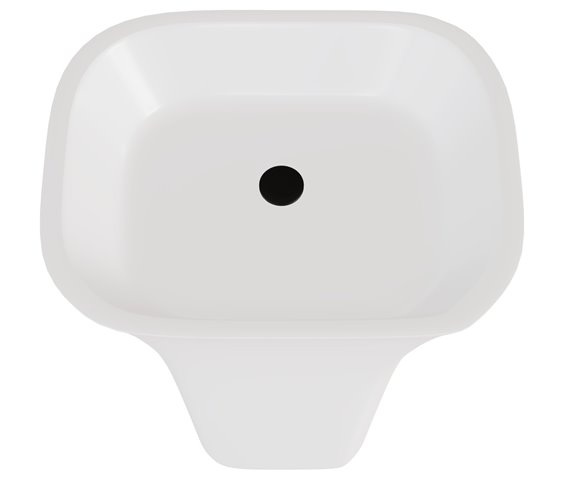 Umywalka wolnostojąca z konglomeratu biały mat Assos Matt Besco UMMB-A-WO