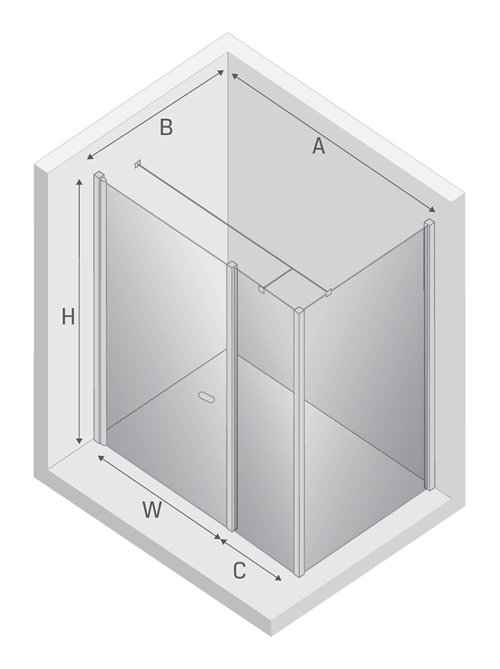 Kabina prysznicowa prostokątna 110x100 K-0636 New Soleo New Trendy