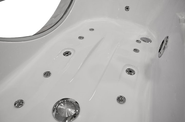 Wanna z hydromasażem Spa narożna Turbo 168x86 cm MO-1633