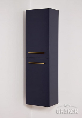 Słupek łazienkowy wiszący granatowy mat 143x40 cm Belli Gold Gante