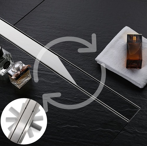 Odpływ liniowy 90 cm, obrotowy syfon Rea Pure Neo Pro