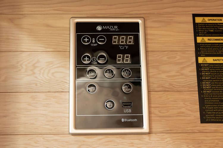 Sauna na podczerwień dwuosobowa panele sól himalajska 120X105X190CM MO-EA2R Infrared Mazur