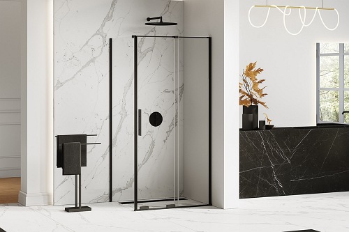 Smart New Trendy Black czarna kabina prysznicowa narożna prostokątna 100x90 cm EXK-4125