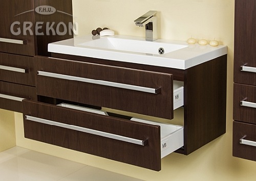 Szafka łazienkowa z umywalką 80/39/2 seria Fokus Wenge Mat