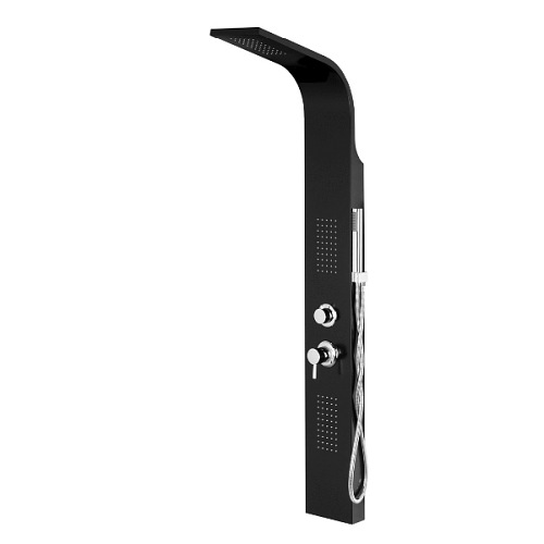 Panel natryskowy z hydromasażem kolor czarny Alto Corsan