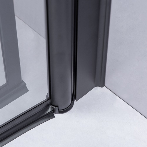 Czarna kabina prysznicowa składana kwadratowa 100x100 BS05C