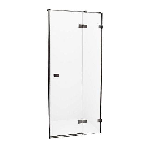 Drzwi prysznicowe uchylne prawe 110 cm EXK-3251 Avexa New Trendy Gunmetal Brushed