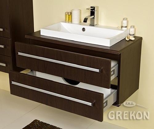 Szafka z umywalką 80/39/2 FKS seria Fokus Wenge Mat