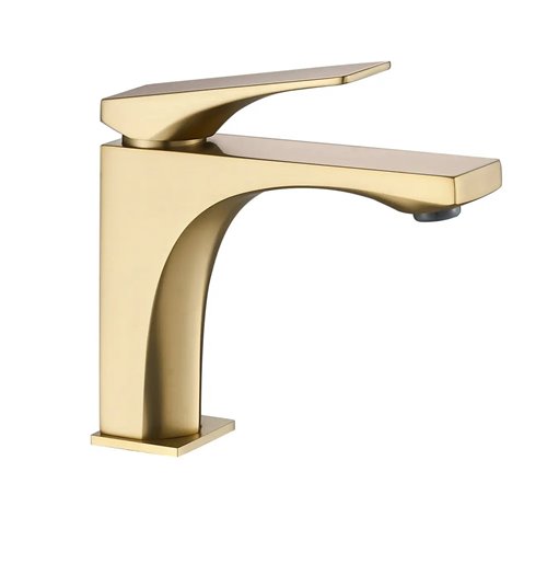 Bateria umywalkowa niska Joe Rea złoto szczotkowane