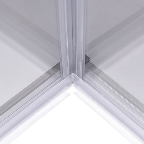 Chromowana kabina prysznicowa kwadratowa Super Slim Nova 80x80 drzwi rozsuwane