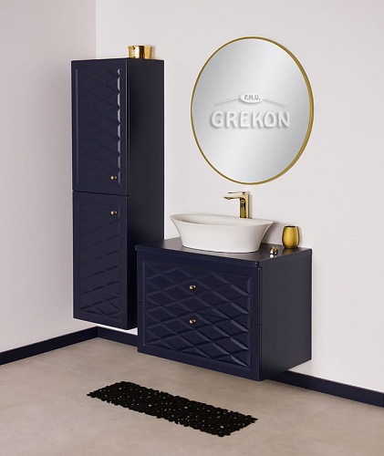 Szafka z umywalką granatowy mat 80 cm seria Cobra G Gante
