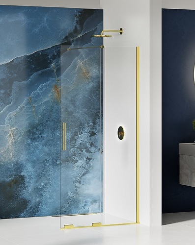 Smart New Trendy Light Gold rozsuwana ścianka prysznicowa walk in 80 cm EXK-4293