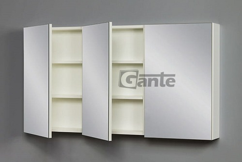 Biała matowa szafka wisząca z lustrem 65x120 Victa