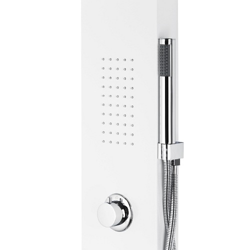 Panel natryskowy z hydromasażem w kolorze białym Alto Corsan