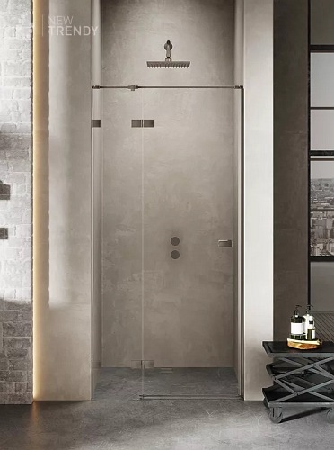 Drzwi prysznicowe uchylne lewe 120 cm EXK-3252 Avexa New Trendy Gunmetal Brushed