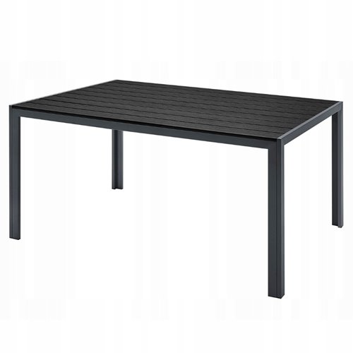 Zestaw mebli ogrodowych metalowych stół i krzesła Vera kolor czarny