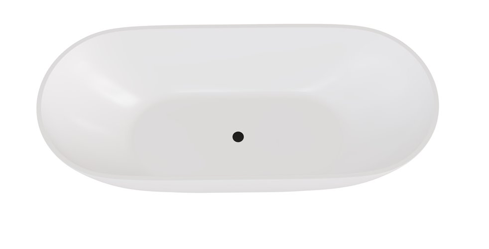 Moya Besco wanna wolnostojąca 160 cm korek klik-klak czyszczony od góry grafit WMD-160-MGR