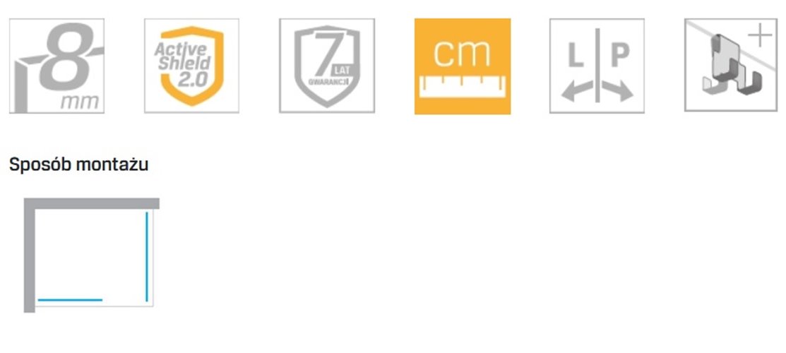 Czarna kabina prysznicowa szprosy 120x120 cm EXK-0279 New Modus Black New Trendy