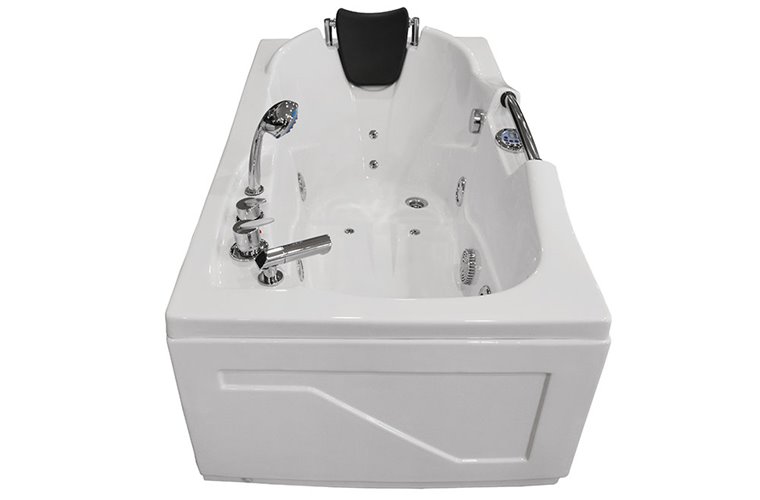 Wanna z hydromasażem prostokątna do rogu łazienki 150x83 cm MO-0204