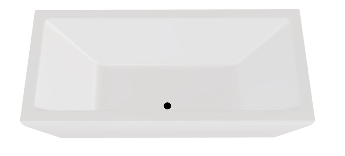 Wanna wolnostojąca przyścienna + klik-klak czarny Vena Besco 170 cm WKVE-170-WC