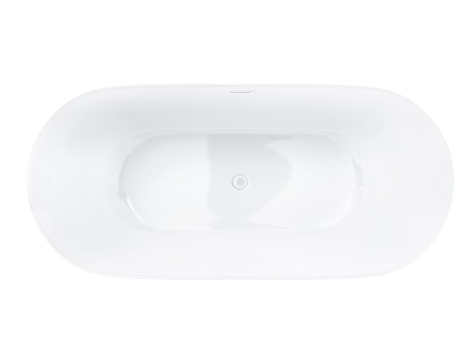 Wanna akrylowa, wolnostojąca Olvena Corsan 170 cm korek klik-klak biały