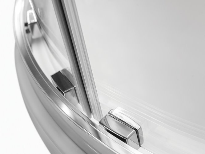 Kabina prysznicowa półokrągła 90x90 szkło grafitowe 185 cm Modern Besco