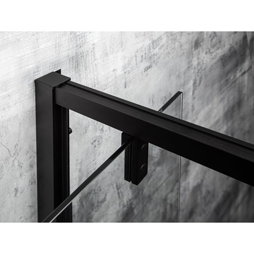 Czarne drzwi prysznicowe uchylne 70 cm Solid DSPA Kerra zdjęcie 4