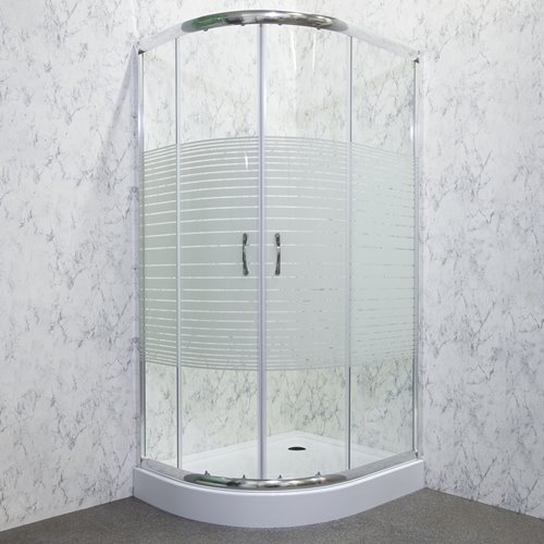 Kabina prysznicowa z brodzikiem asymetryczna 100x80 Madera Kerra prawa