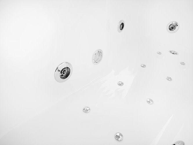 Wanna narożna z hydoromasażem i ruchomym parawanem 170x85 cm MO-1684 Lewa