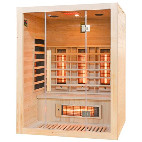 Sauna na podczerwień 4-osobowa 150x120 cm grzejniki kwarcowe i karbonowe Alta3 Infrared