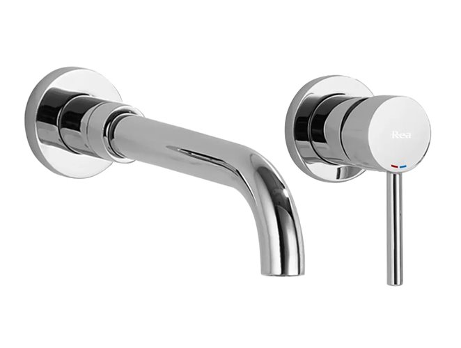 Bateria umywalkowa podtynkowa box Rea Lungo Long chrom