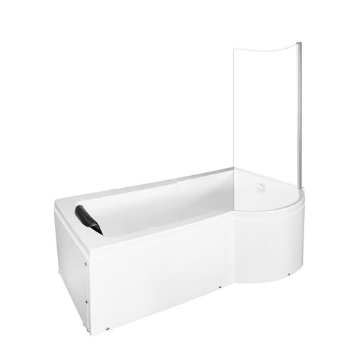 Wanna narożna z ruchomym parawanem 170x85 cm MO-1684N Prawa