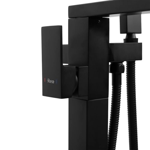 Czarna bateria wannowa wolnostojąca Tery Rea