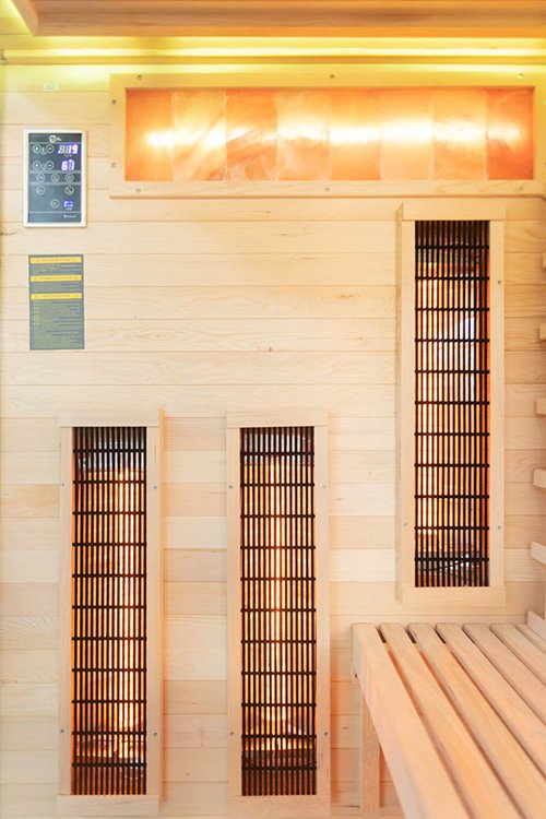 Sauna na podczerwień 2 osobowa + kamienie solne 120X120X200CM MO-EP2RSL Infrared Mazur