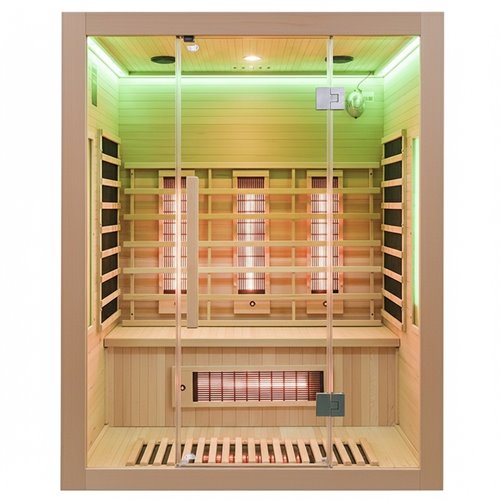Sauna na podczerwień 4-osobowa 150x120 cm grzejniki kwarcowe i karbonowe Alta3 Infrared