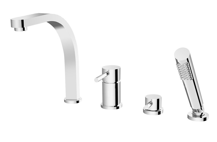 Bateria wannowa 4-otworowa chrom Decco Besco