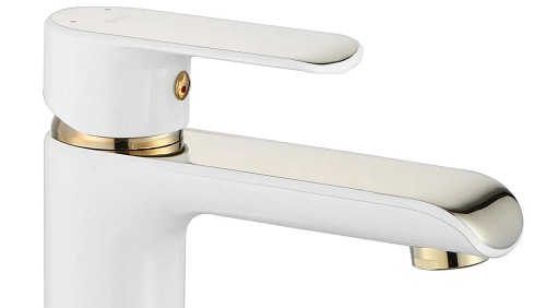 Bateria umywalkowa niska Bloom White Gold Rea